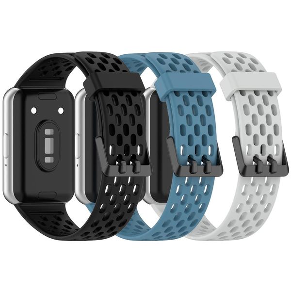 NLLKIN Soft Silicone Sport Watch Straps for Samsung Galaxy Fit 3 Bands