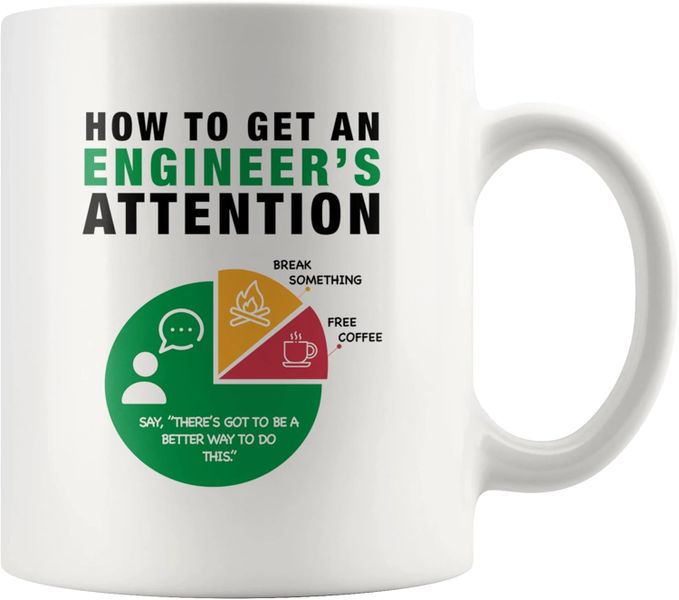 Engineer's attention-Mother's day-Father's day-Valentines-Christmas Mug