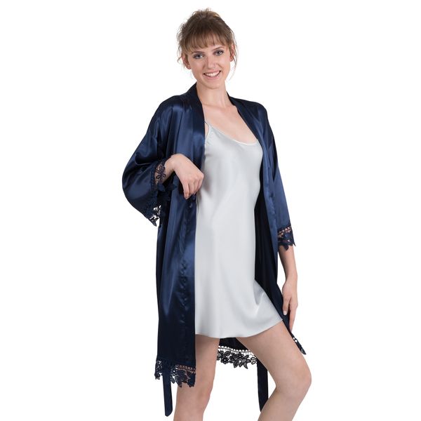 ULC Satin Nightdress And Gown Set