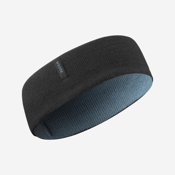Wedze Kids' Ski Headband - Reversible Grey &amp; Black