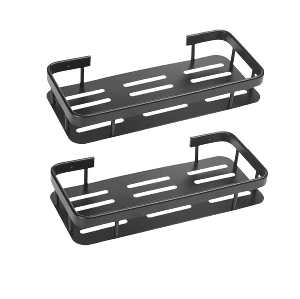 2 Carbon Black 304 Stainless Steel Bathroom Shelve Storage Caddy
