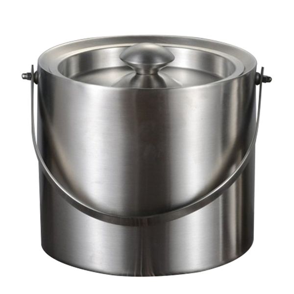 3L 2 Tier Stainless Steel Insulation Ice Bucket For Champagne Bar Ktv