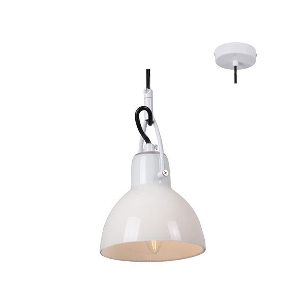 Eurolux - Siena Pendant White with Opal Glass