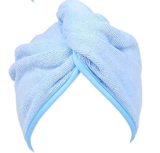 Curly Care Microfibre Hair Towel Wrap with Button - Assorted Colours