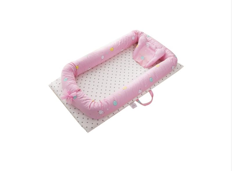 Baby Lounger Cotton Breathable Baby Bassinet Portable Sleeping Bed - Blue