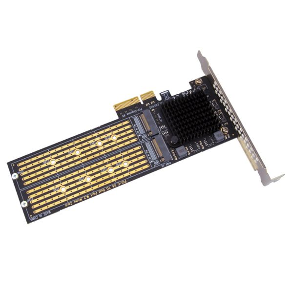 Ssu Pci-E X4 To Dual Nvme Pcie Adapter Support M 2 (M Key) Nvme Ssd