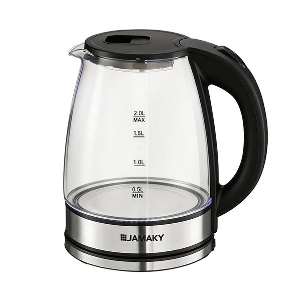 2L Glass Electric Kettle 1500W Fast Boil Auto Shut-Off with Blue LED