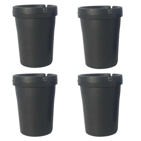 Toolhome - Cigarette Butt Bucket - Black - 8X10.5X8cm - Pack of 4