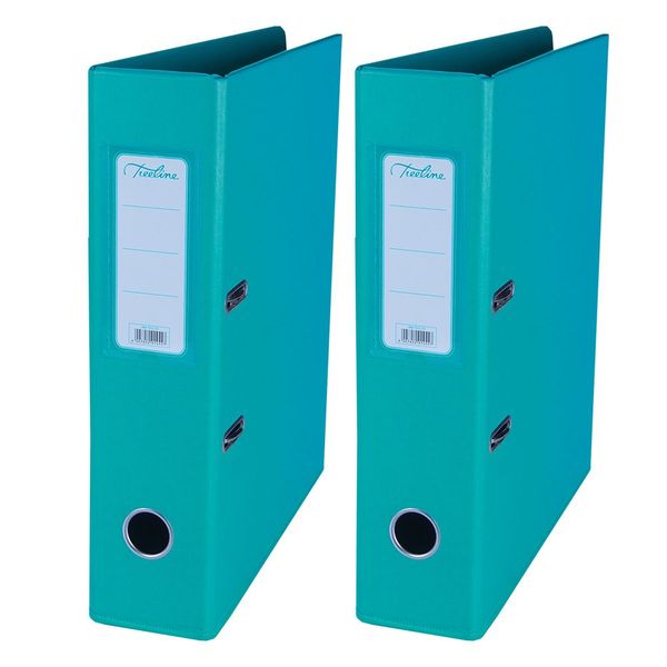 Turquoise PVC 70mm A4 PVC Lever Arch File - Pack of 2