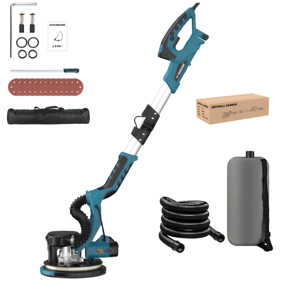 Electric Drywall Sander Wall Grinding Machine Full Accessory Kit Yellow
