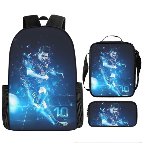 Lunch Box, Pencil Case - 3-Piece - Messi image