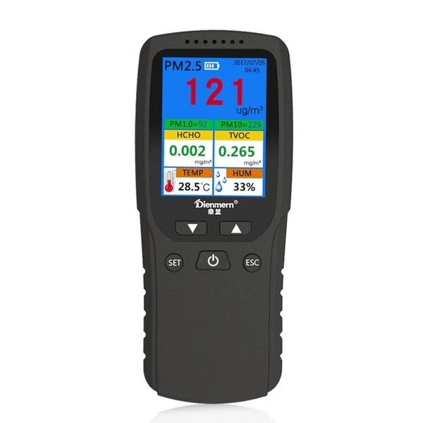 Real-time Data Logging Air Quality Meter (Portable) | 9-in-1