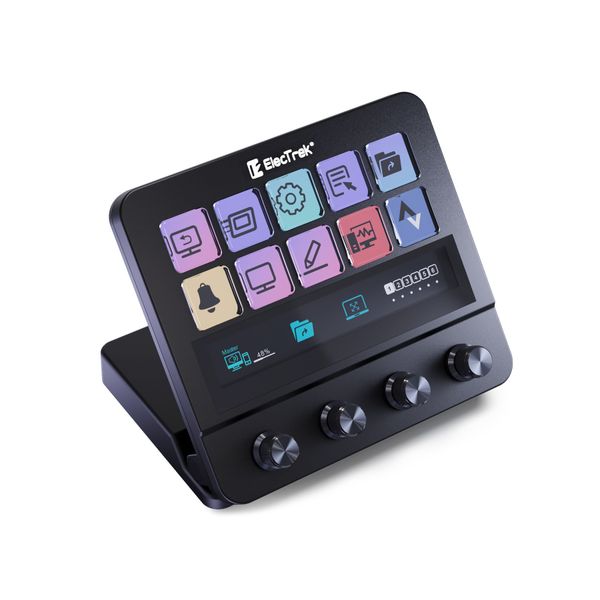 ElecTrek N4 Stream Deck (Customizable 10LCD keys, Dials &amp; Touch Strip)