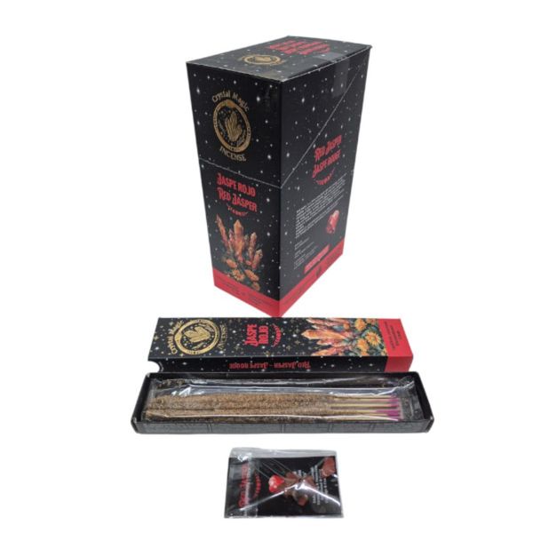 Crystal Magic Red Jasper Tribal Soul Crystal Incense Box of 12 packs