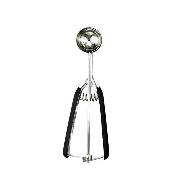 Stainless Steel Cookie and Dough Scoop with Non-Slip Handle - Black - 21cm
