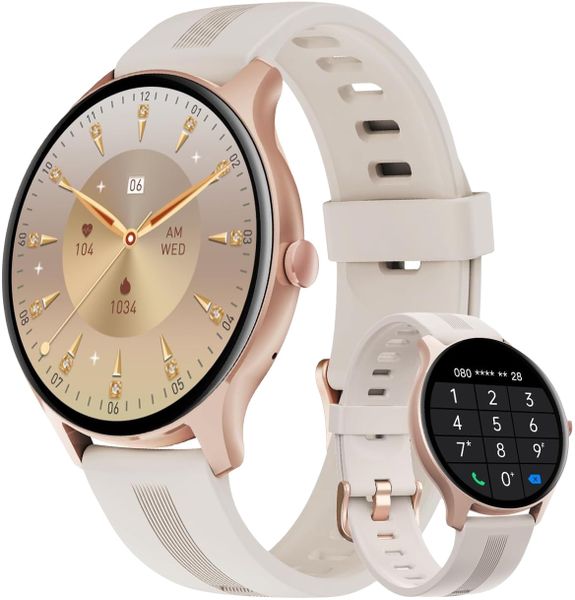 HUAKUA Smart Watches for Women Men Answer/Make Calls Compatible