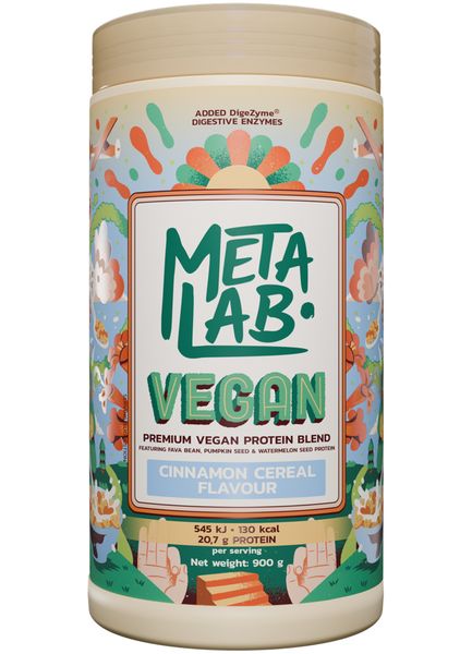 METALAB Vegan Premium Plant Protein Blend (900g) - Cinnamon Cereal