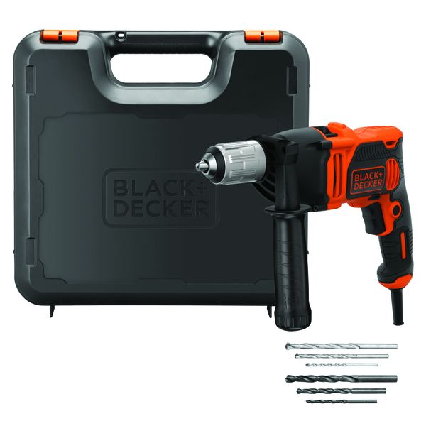 BLACK+DECKER - 850W 13mm Hammer Drill Keyless Chuck with Kitbox