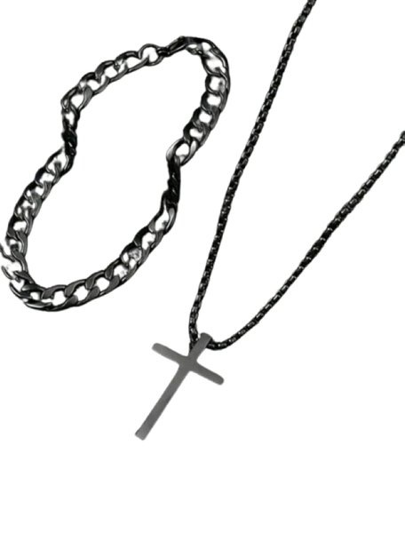 Men Necklace and Bracelet Set