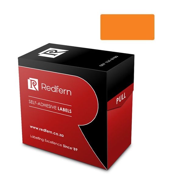 Redfern 19mm x 25mm Color Code Labels - Orange 5's