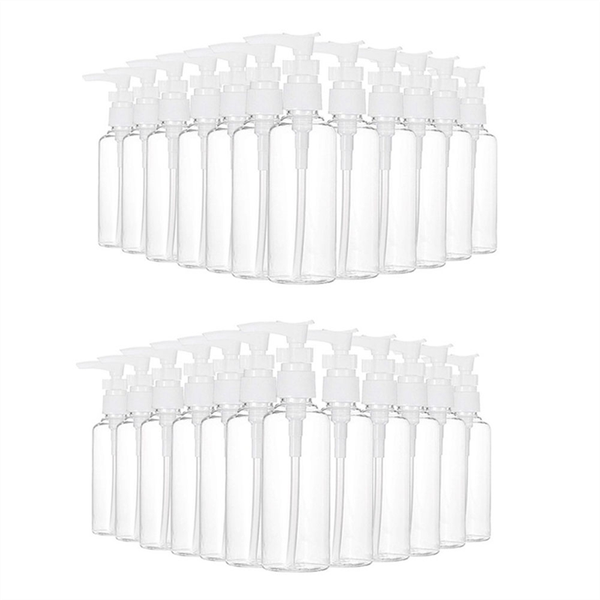 24 Pack 3 4Oz/100Ml Transparent Travel Bottles Pump Bottle