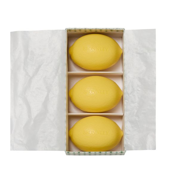 Bronnley Lemon Soap in Rigid Carton (3 x 100g)
