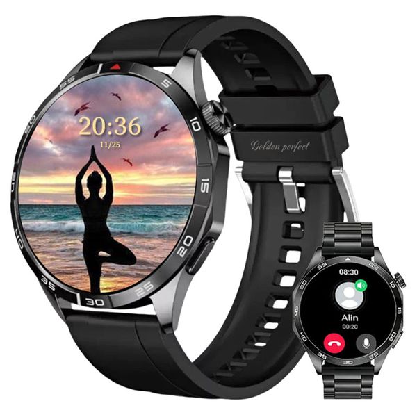Men's Modern Classic Smartwatch Android &amp; iOS Compatible 1.43" Dual-Strap