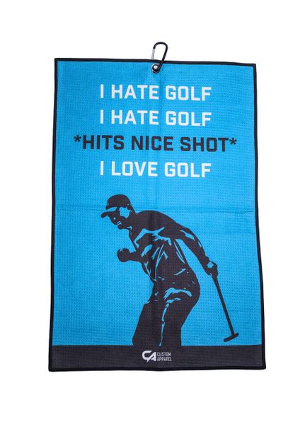 CA Waffle Golf Towels - Hate Golf