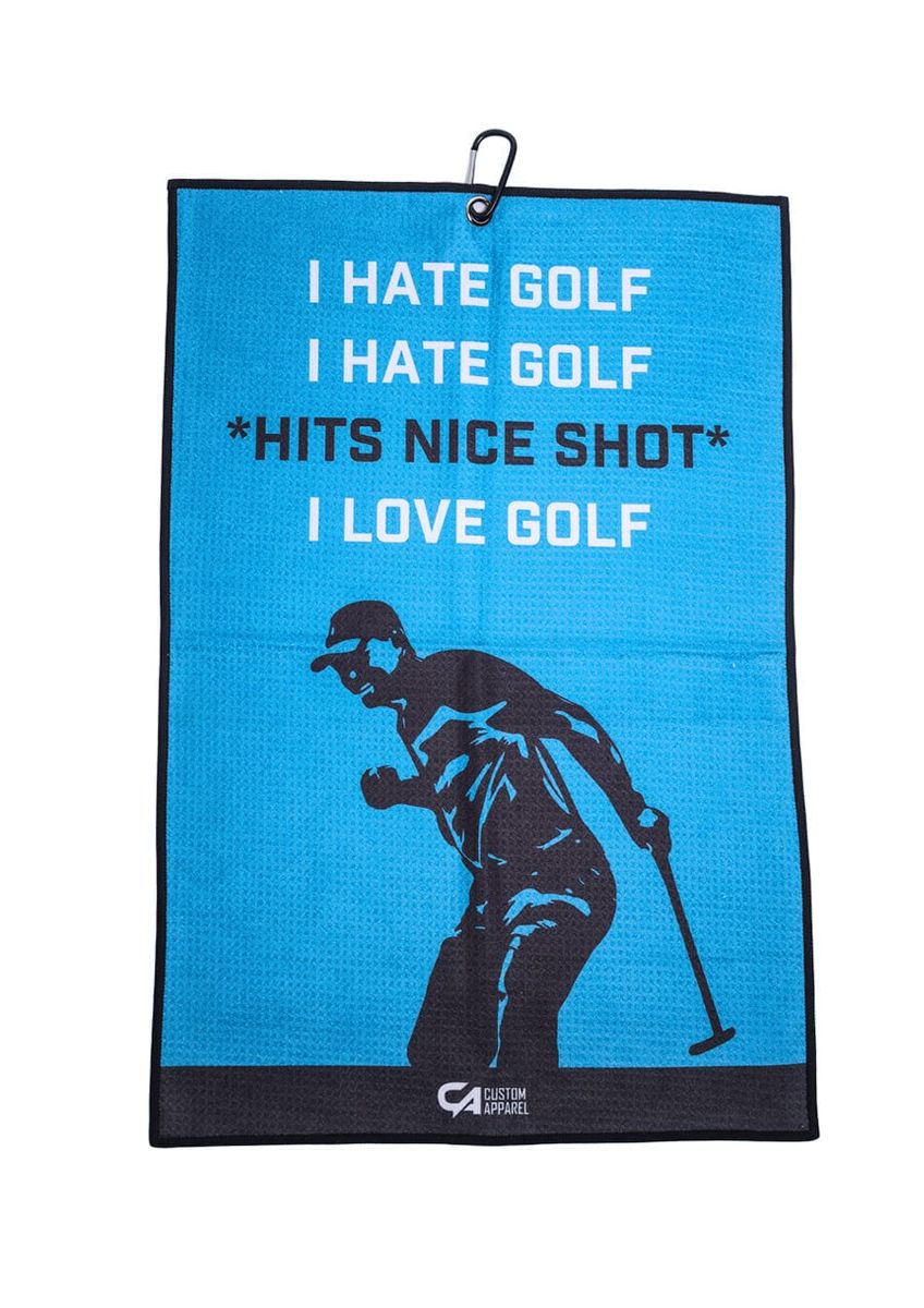 CA Waffle Golf Towels - Hate Golf