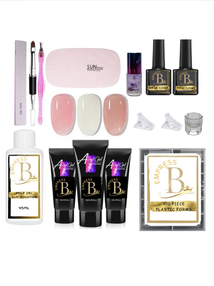 AcrylGel Polygel Nail Starter Kit With Base Coat & Top Coat Shop