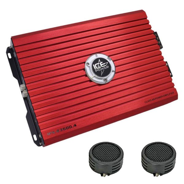 Ice Power IPX-23600.4 4-Channel 23600w Class AB Amplifier &amp; Evo Tweeters