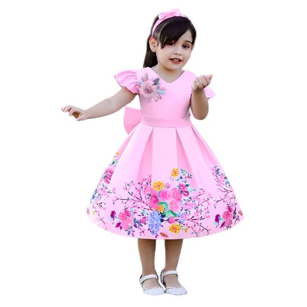 Pink Satin Party Dress image