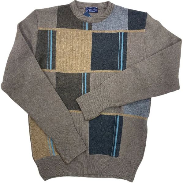 Grant - 52317 L/Wool Mink/Multi-Colour Mens Jersey