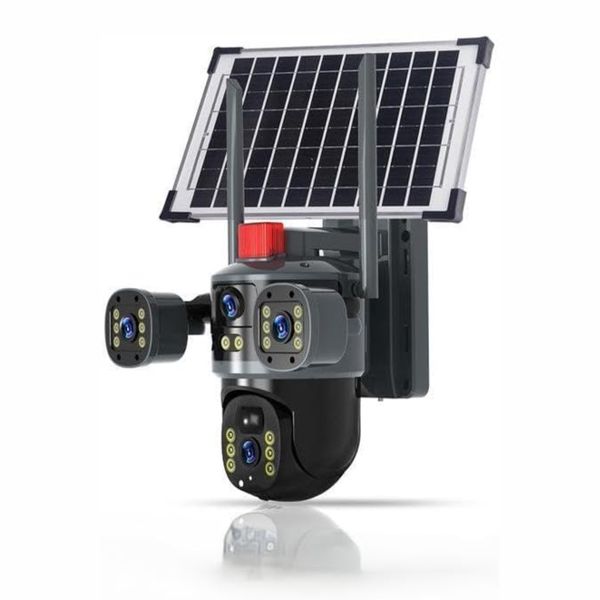 12MP Ultra HD Triple Screen 10x Zoom Solar Camera IP65 WaterProof