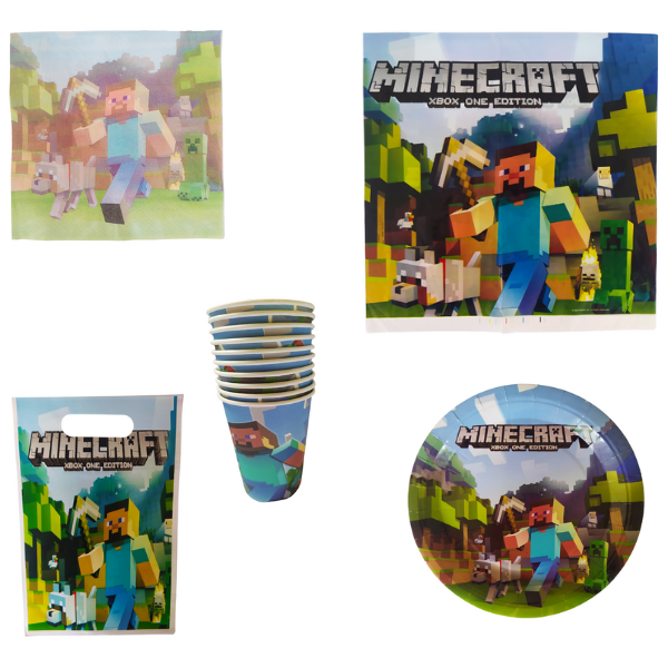 Minecraft Party Decorations - 51 Pieces - Kids Party