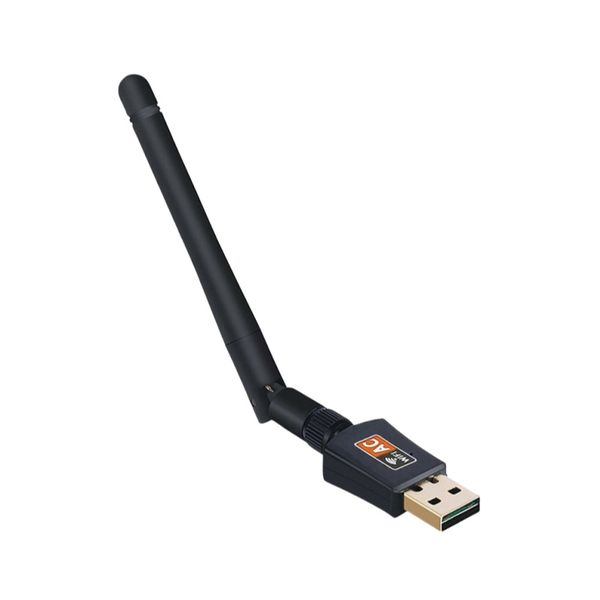 Wireless WiFi Adapter 600Mbps 802.11AC Dual Band PC Laptop Black