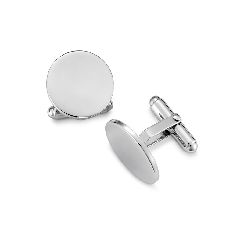 Stainless Steel Engravable Cufflinks - Round Silver | Buy Online in ...