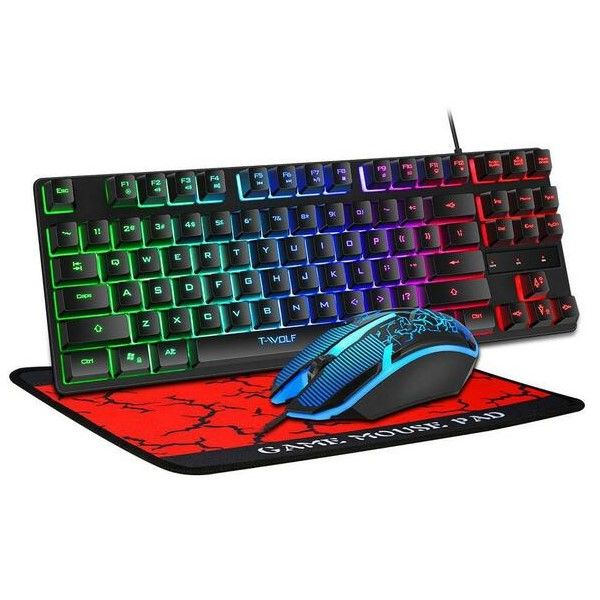 T-wolf 3 In 1 Keyboard, Mouse And Mouse Pad Gaming Combo