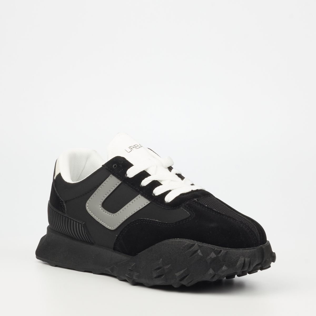 Women's Casual Sneakers Lace up Style - Black . by John Frank Apparel ...