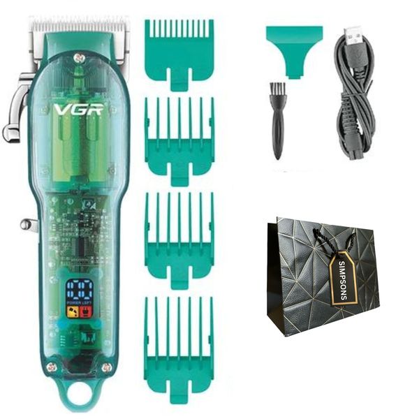 VGR - Professional Rechargeable cordless Hair Clipper &amp; Luxury Simpsons Bag