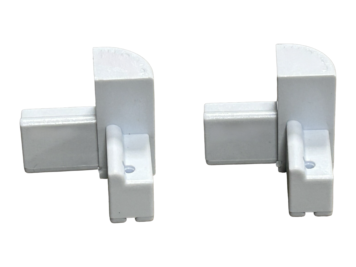1 Set White Shower Corner Entry Brackets