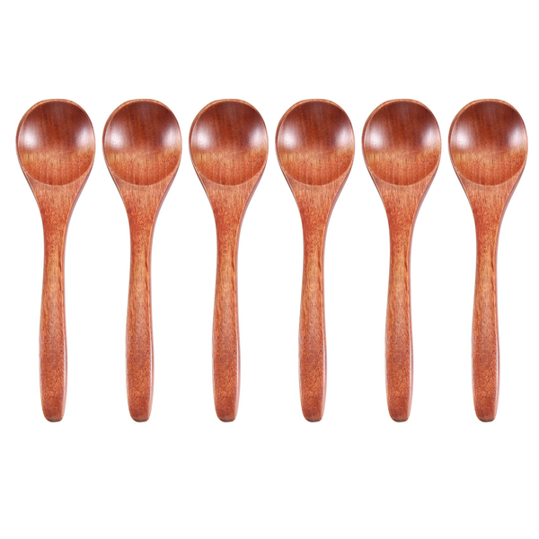 Small Wooden Spoons 6Pcs Wooden Teaspoon For Cooking Small Spoon
