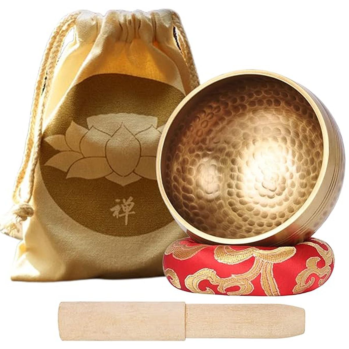 Brass Singing Bowl Meditation Yoga with Wooden Mallet