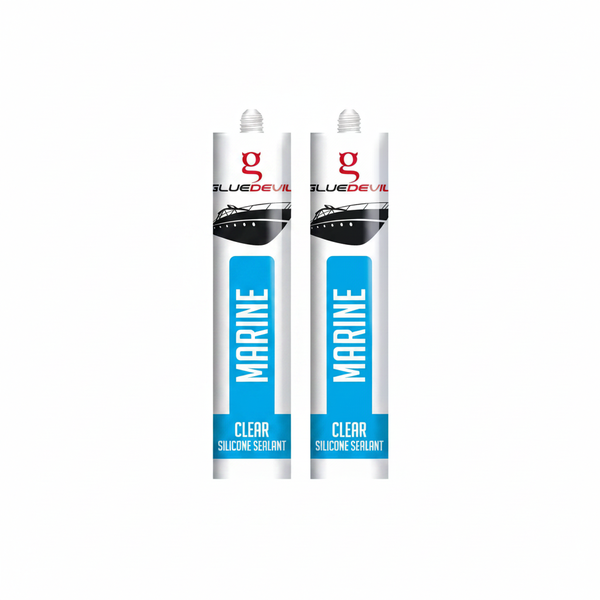 Gluedevil Clear Silicone Sealant 280ml for Marine Applications - 2 Pack
