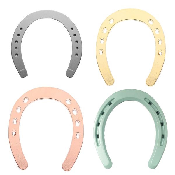 DIY Decor Four Colour Lucky Charms Metal Horse Shoe Set of 4 - 7cm