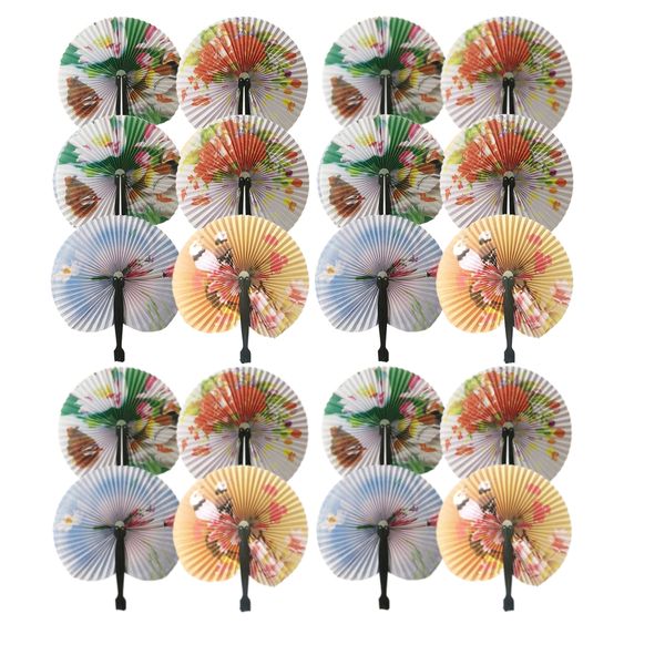 Fashion Beauty Summer Cooling Vintage Folding Hand fans Set of 10 13.5cm
