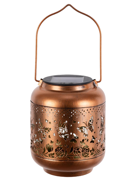 Butterfly Solar Lanterns Outdoor Hanging, Waterproof Metal Solar Lights