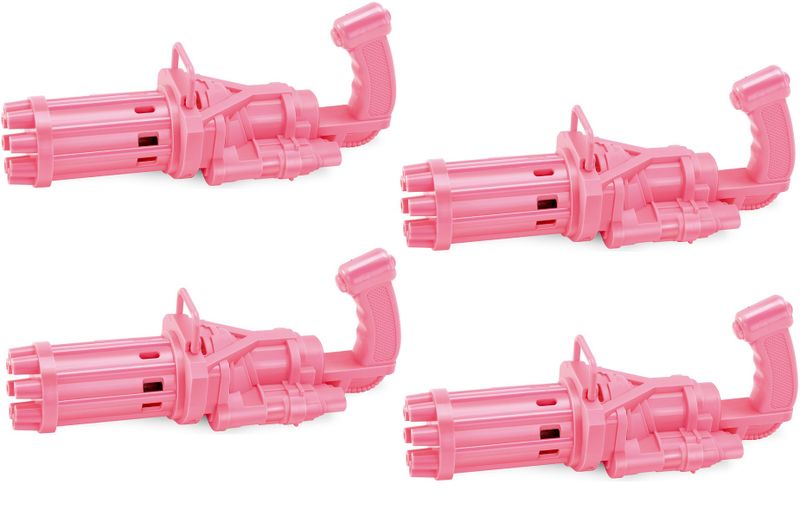 JB LUXX 20cm 8 HOLE Gatling Electric Bubble Gun Machine - Set of 4