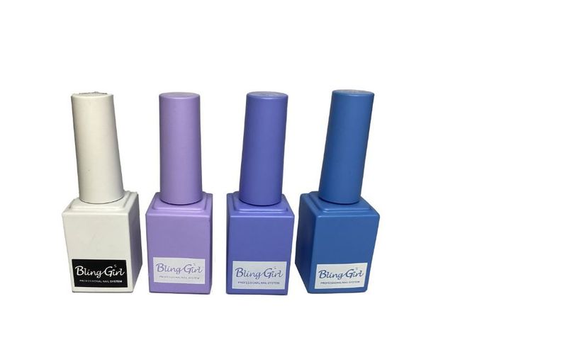 Purple-Blue set of 4 UV Gel