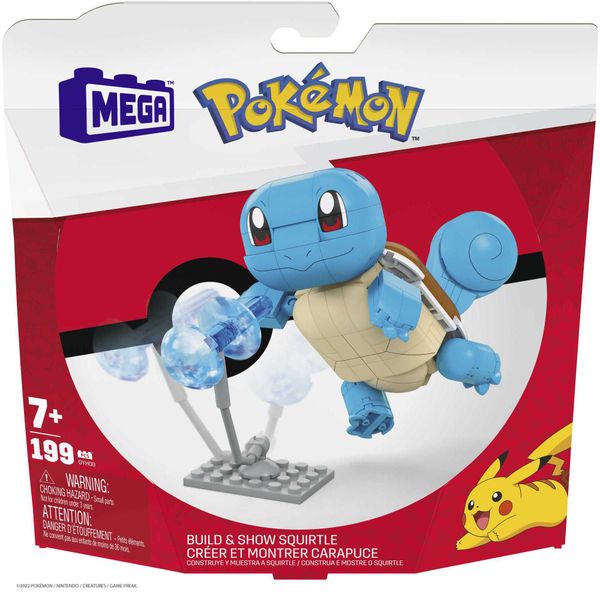 Mega Pokemon Building Toy Kit Build and Show Squirtle - 199 Pieces